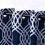 Ribbon Trellis Washable Room Darkening Blackout Curtains, Set of 2