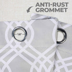 Ribbon Trellis Washable Room Darkening Blackout Curtains, Set of 2