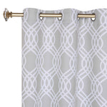 Ribbon Trellis Washable Room Darkening Blackout Curtains, Set of 2
