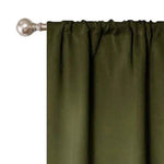Blackout Curtains Rod Pocket Solid Room Darkening Set of 2