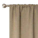 Blackout Curtains Rod Pocket Solid Room Darkening Set of 2