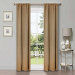 Blackout Curtains Rod Pocket Solid Room Darkening Set of 2