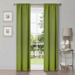 Blackout Curtains Rod Pocket Solid Room Darkening Set of 2