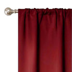Blackout Curtains Rod Pocket Solid Room Darkening Set of 2