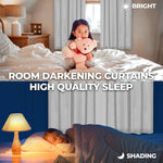 Blackout Curtains Rod Pocket Solid Room Darkening Set of 2