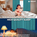 Blackout Curtains Rod Pocket Solid Room Darkening Set of 2