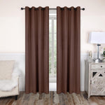 Blackout Curtains Rod Pocket Solid Room Darkening Set of 2