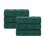 Superior Roma Cotton Ribbed Soft Highly Absorbent Hand Towel Set of 6