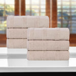 Superior Roma Cotton Ribbed Soft Highly Absorbent Hand Towel Set of 6