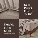 100% Cotton Flannel Solid Deep Pocket Sheet Set