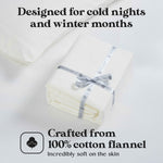100% Cotton Flannel Solid Deep Pocket Sheet Set
