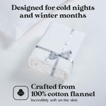 100% Cotton Flannel Solid Deep Pocket Sheet Set