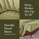 100% Cotton Flannel Solid Deep Pocket Sheet Set