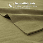 100% Cotton Flannel Solid Deep Pocket Sheet Set