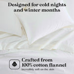 Superior Rome Flannel Cotton Solid Fuzzy Pillowcases, Set of 2
