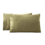Superior Rome Flannel Cotton Solid Fuzzy Pillowcases, Set of 2