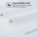 Superior Rome Flannel Cotton Solid Fuzzy Pillowcases, Set of 2