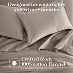 Superior Rome Flannel Cotton Solid Fuzzy Pillowcases, Set of 2