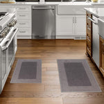 Superior Rome Modern Non-Slip Machine Washable Bathroom Bath Rug Set