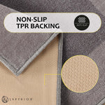Superior Rome Modern Non-Slip Machine Washable Bathroom Bath Rug Set