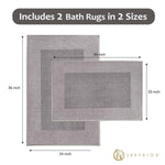 Superior Rome Modern Non-Slip Machine Washable Bathroom Bath Rug Set