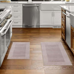 Superior Rome Modern Non-Slip Machine Washable Bathroom Bath Rug Set