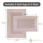 Superior Rome Modern Non-Slip Machine Washable Bathroom Bath Rug Set