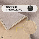 Superior Rome Modern Non-Slip Machine Washable Bathroom Bath Rug Set