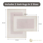 Superior Rome Modern Non-Slip Machine Washable Bathroom Bath Rug Set
