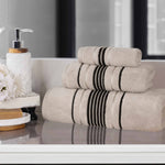 Superior Sadie Zero Twist Cotton Absorbent Solid 3 Piece Towel Set