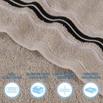 Superior Sadie Zero Twist Cotton Absorbent Solid 3 Piece Towel Set