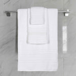 Superior Sadie Zero Twist Cotton Absorbent Solid 3 Piece Towel Set
