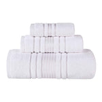 Superior Sadie Zero Twist Cotton Absorbent Solid 3 Piece Towel Set