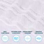 Superior Sadie Zero Twist Cotton Absorbent Solid 3 Piece Towel Set