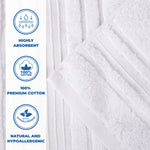 Superior Zero Twist Cotton Solid & Jacquard Floral 12 Piece Towel Set