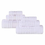 Superior Zero Twist Cotton Solid and Jacquard Floral 6 Piece Towel Set