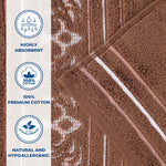 Superior Zero Twist Cotton Solid and Jacquard Floral 8 Piece Towel Set