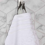Superior Zero Twist Cotton Solid & Jacquard Floral Hand Towel Set of 6