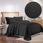 100% Cotton Matelassé Bedspread Set Lightweight Celtic Wedding Ring Jacquard (3-Piece)