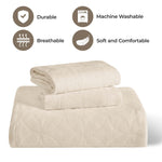 100% Cotton Matelassé Bedspread Set Lightweight Celtic Wedding Ring Jacquard (3-Piece)