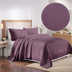 100% Cotton Matelassé Bedspread Set Lightweight Celtic Wedding Ring Jacquard (3-Piece)