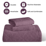 100% Cotton Matelassé Bedspread Set Lightweight Celtic Wedding Ring Jacquard (3-Piece)