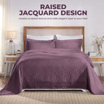 100% Cotton Matelassé Bedspread Set Lightweight Celtic Wedding Ring Jacquard (3-Piece)