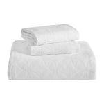 100% Cotton Matelassé Bedspread Set Lightweight Celtic Wedding Ring Jacquard (3-Piece)