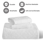 100% Cotton Matelassé Bedspread Set Lightweight Celtic Wedding Ring Jacquard (3-Piece)