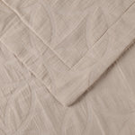 100% Cotton Matelassé Bedspread Set Lightweight Celtic Wedding Ring Jacquard (3-Piece)