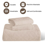 100% Cotton Matelassé Bedspread Set Lightweight Celtic Wedding Ring Jacquard (3-Piece)