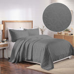 100% Cotton Matelassé Bedspread Set Lightweight Celtic Wedding Ring Jacquard (3-Piece)