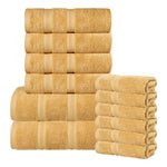 Superior Smart Dry Zero Twist Cotton Medium Weight 12 Piece Towel Set
