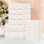 Superior Smart Dry Zero Twist Cotton Medium Weight 12 Piece Towel Set